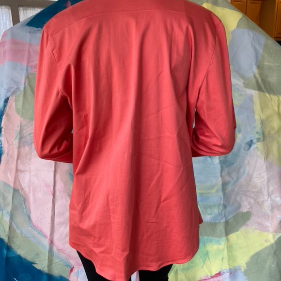 Ladies Blouse Orange, By August Silk LOGIC, Sz 8 - Picture 3 of 12